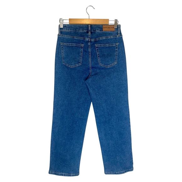 Marc New York Women's Rhinestone Studded Wide Leg Jeans Size 4 Medium Wash Blue - Picture 3 of 8